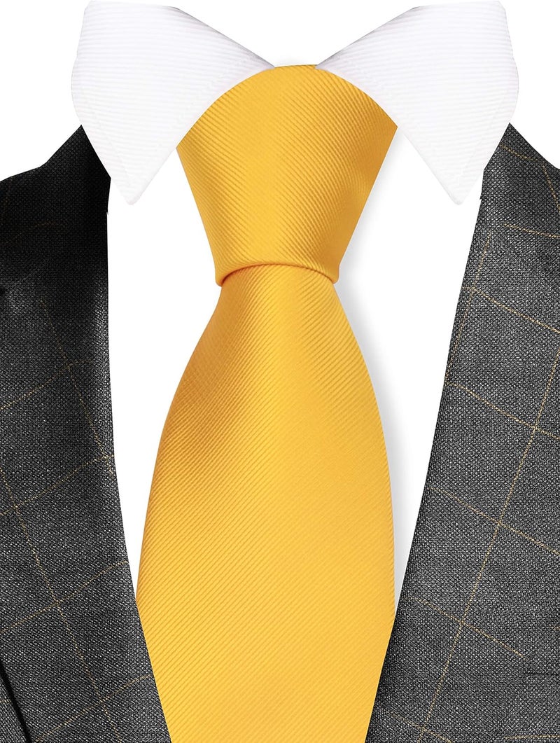 GUSLESON Classic New 3.15"（8cm） Men's Solid Color Necktie Wedding Business Tie + Gift Box - Image 2